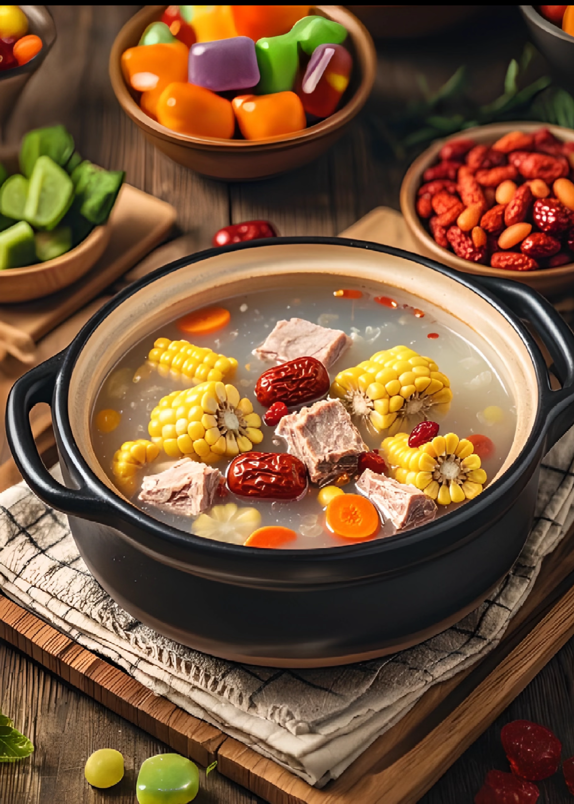 Pork ribs and corn soup(Anchor development)